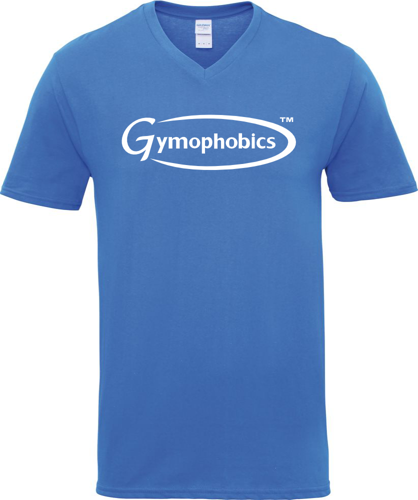 Gym Premium Cotton Unisex V Neck in Royal