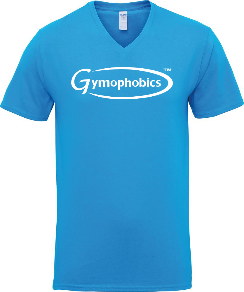 Gym Premium Cotton Unisex V Neck Sapphire Blue