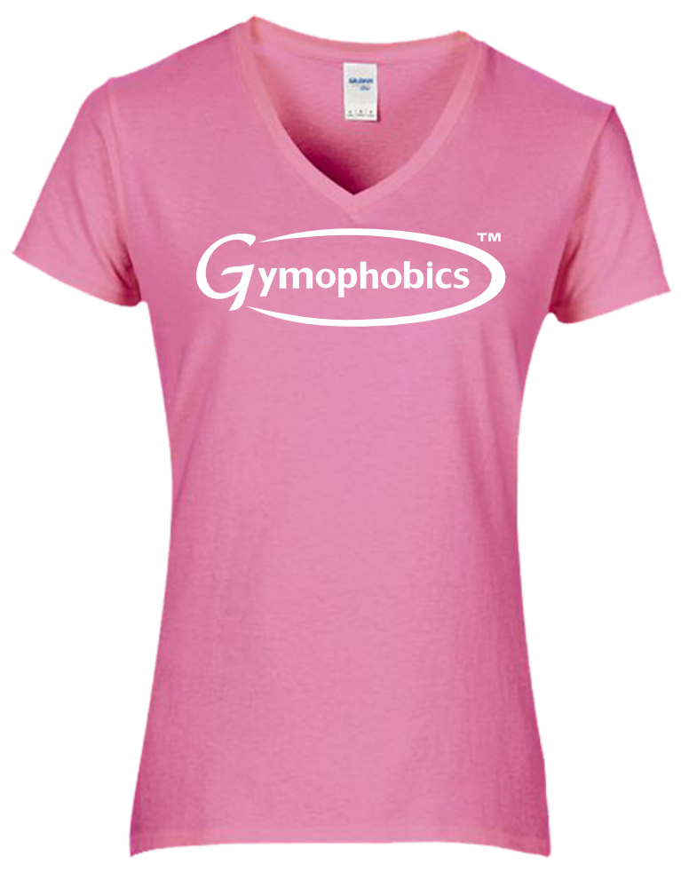 Gym Ladies Premium Cotton V Neck in Azalea