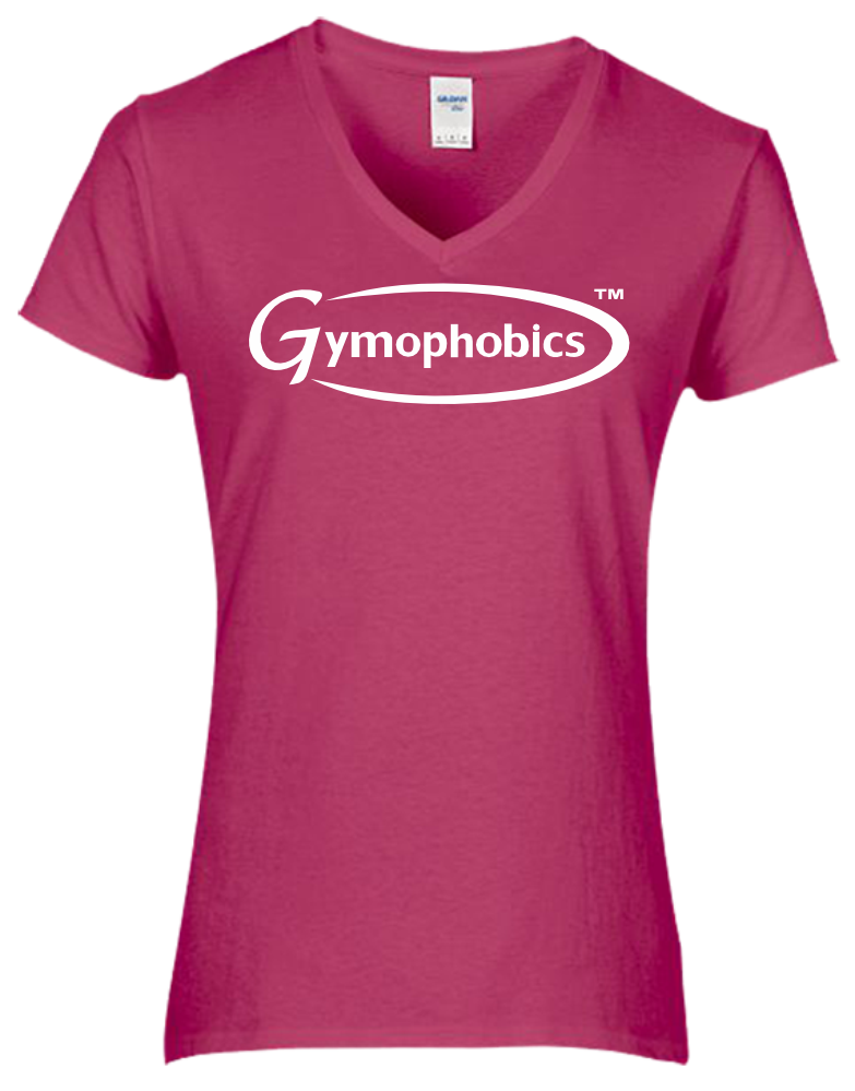 Gym Ladies Premium Cotton V Neck in Heliconia